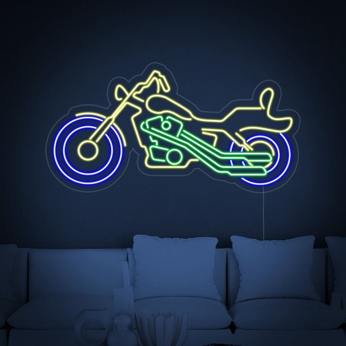 Cozy Motorbike Motorcycle Neon Sign for Biker and Adventure Themes