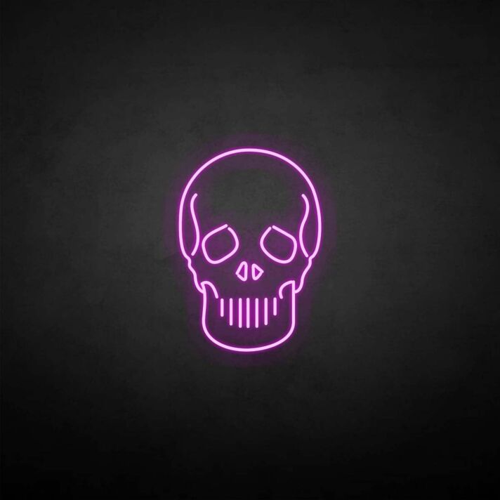 Skeleton' neon sign