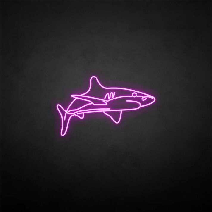 'Shark' neon sign