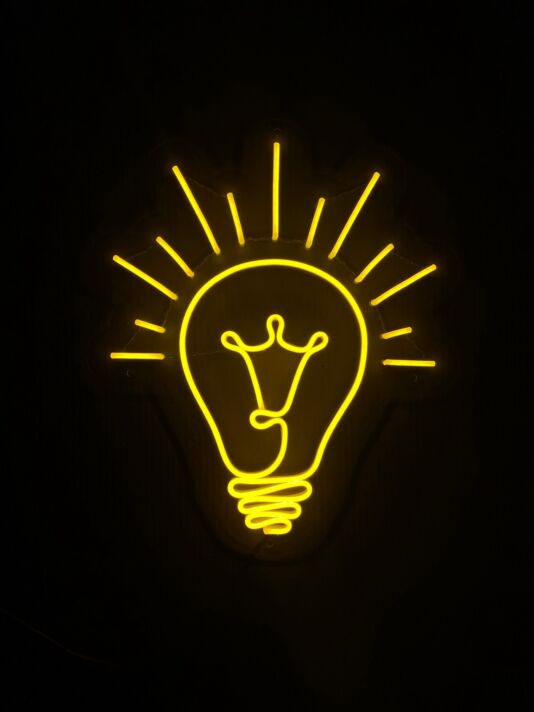 Light Bulb Neon Sign for Bright and Creative Spaces