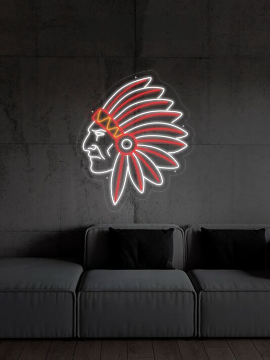 Apache Indian Neon Sign for Cultural and Whimsical Decor