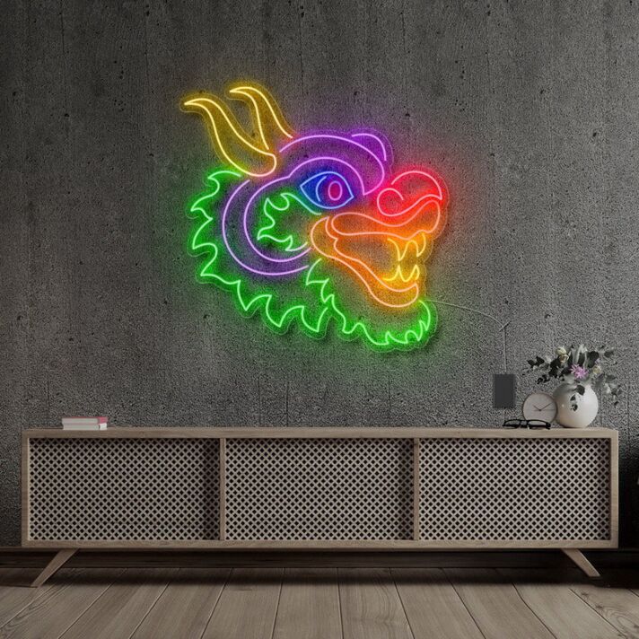 Chinese Festive Dragon Neon Sign for Cultural and Festive Decor
