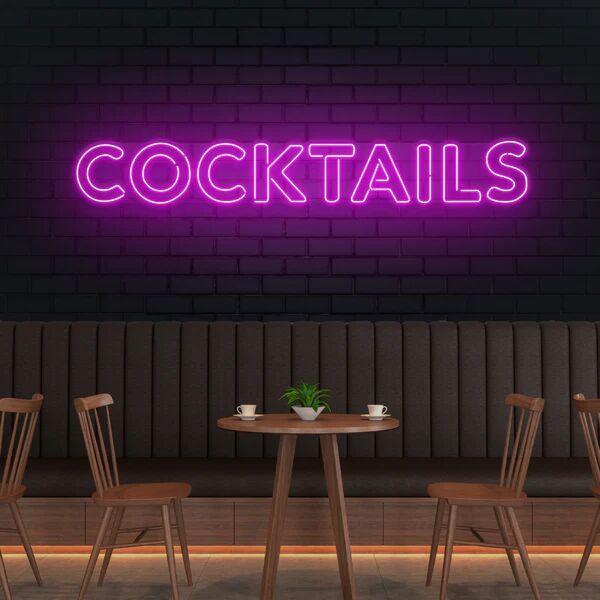 LED Neon Cocktail Sign Bar Wall Decor for Bars and Social Spaces