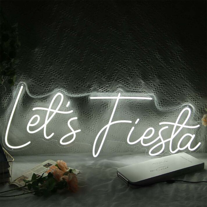 Let's Fiesta Neon Sign for Celebratory and Fun Spaces