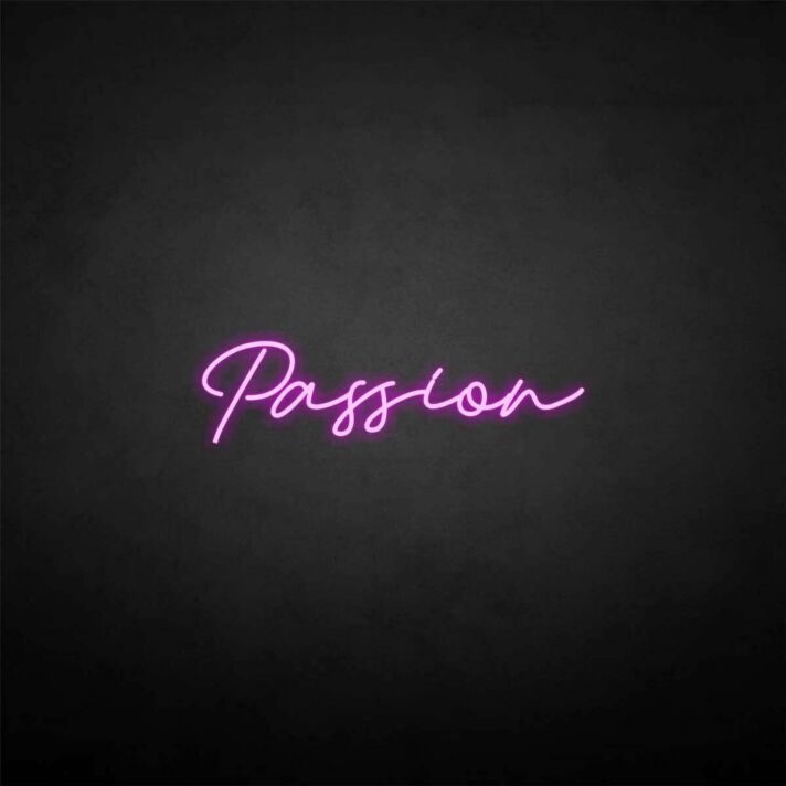 'Passion' neon sign