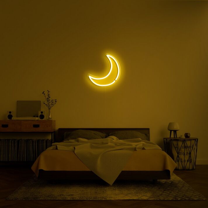 Moon Neon Sign for Peaceful and Relaxing Spaces