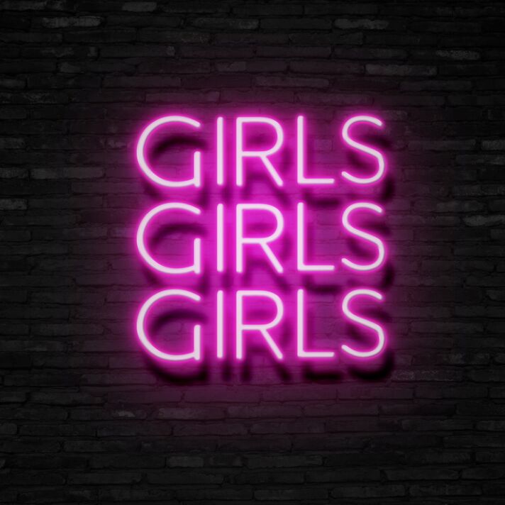 Girls Girls Girls Neon Sign for Fun and Playful Spaces
