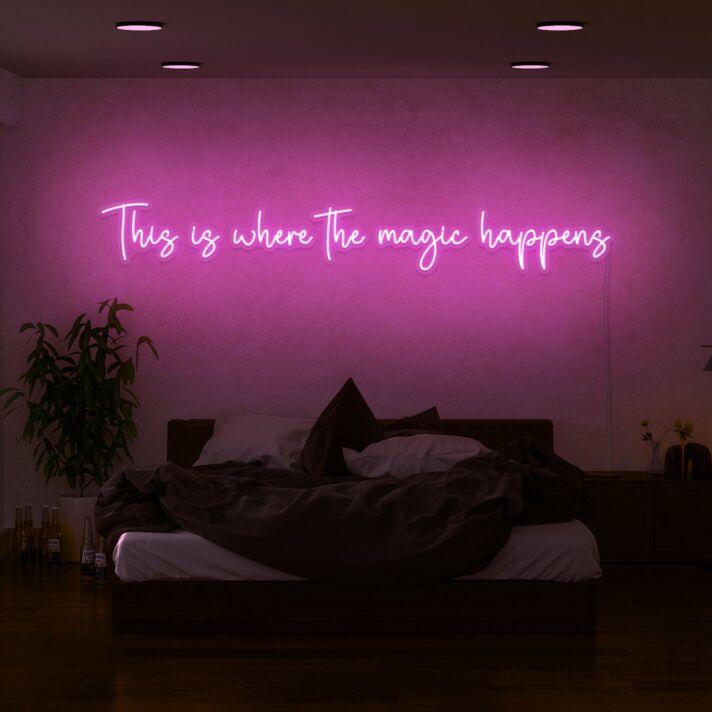 This Is Where The Magic Happens Neon Sign for Fun and Playful Spaces