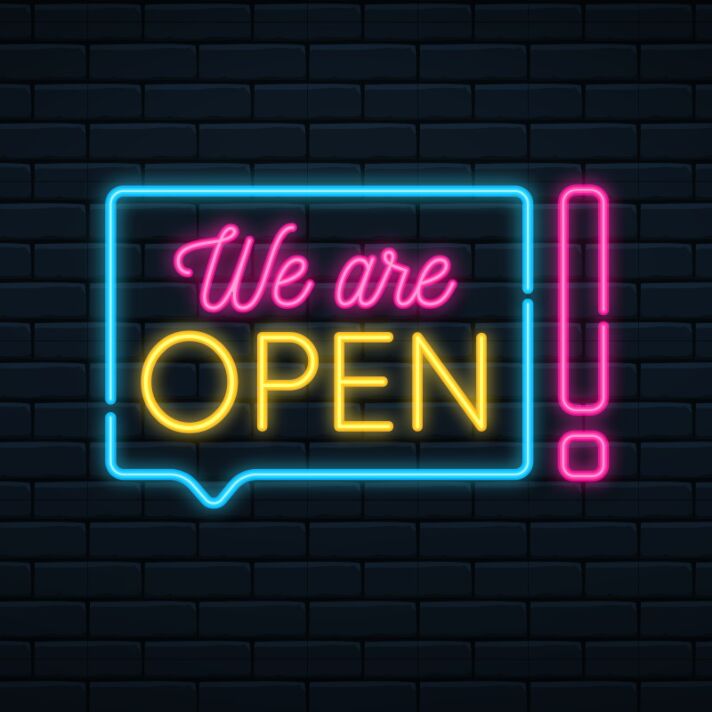 We Are Open Neon Sign for Businesses and Shops