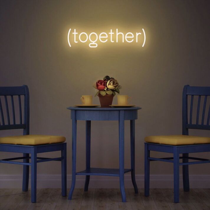 Together Neon Sign for Romantic and Positive Spaces