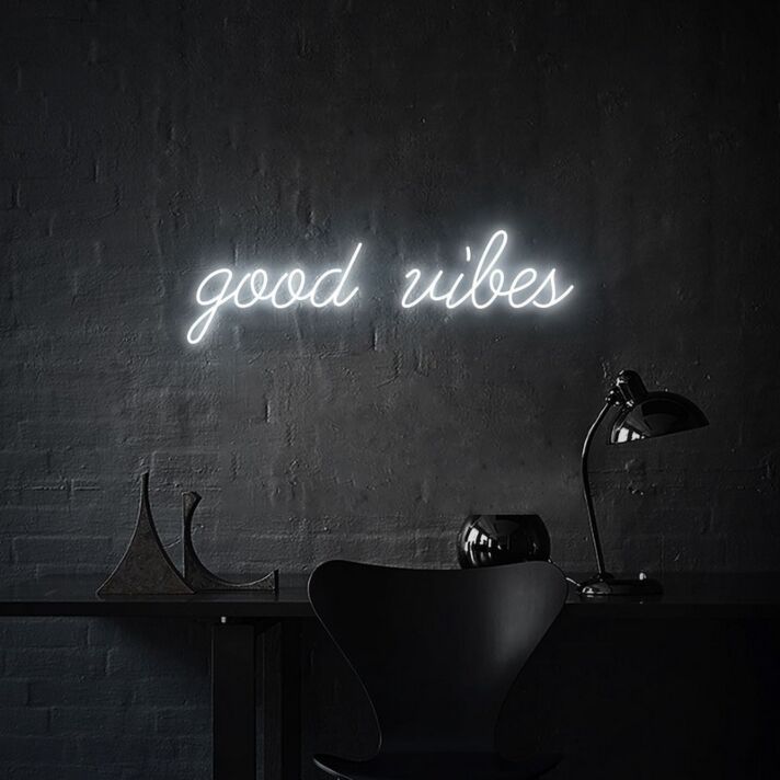 Good Vibes Neon Sign for Positive and Fun Spaces