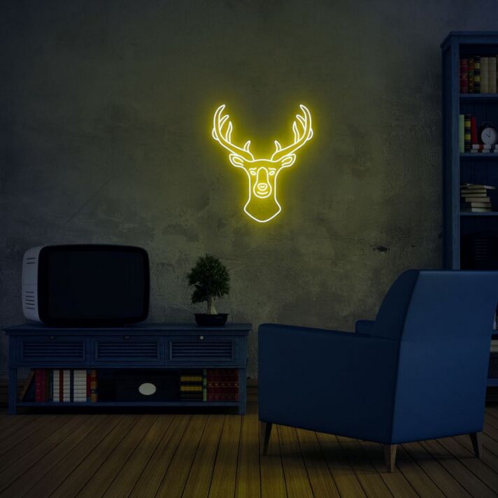 Deer Neon Sign for Nature and Whimsical Spaces