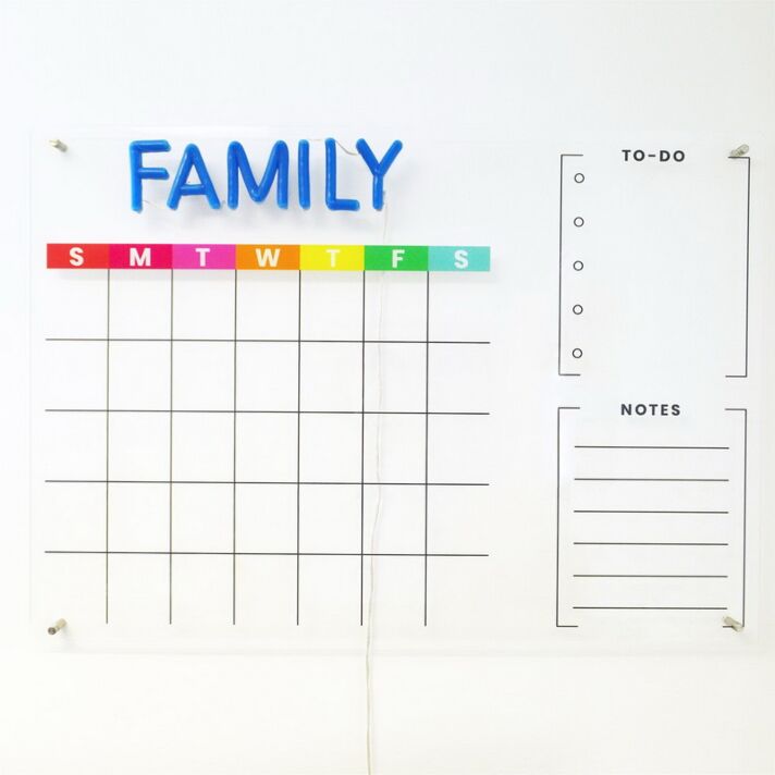 Family Calendar Neon Sign for well-coordinated home life