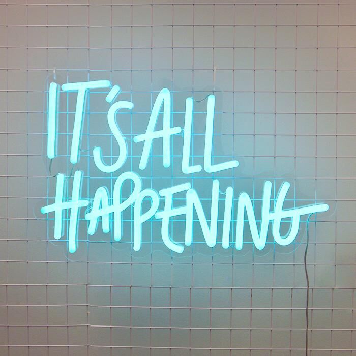 Its All Happening Neon Sign for exciting and vibrant party spaces
