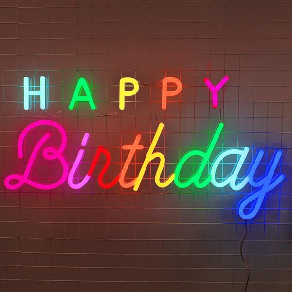 Happy Birthday Neon Sign perfect for birthday celebrations