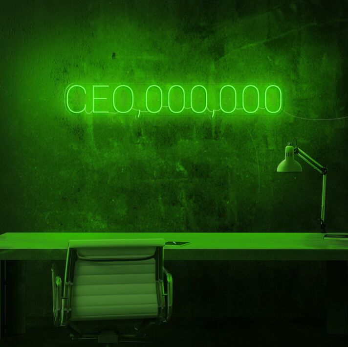 Ceo Neon Sign V3 adds a powerful touch to office decor