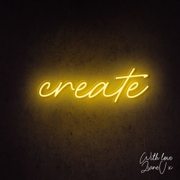 Create Lianev Collection Neon Sign inspires creativity in any space