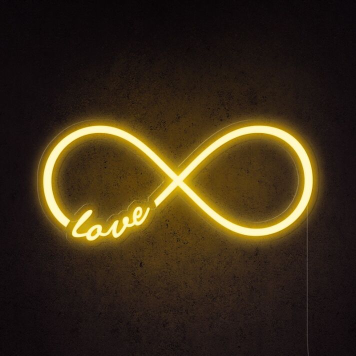 Infinity Love Neon Sign for romantic and everlasting love decor