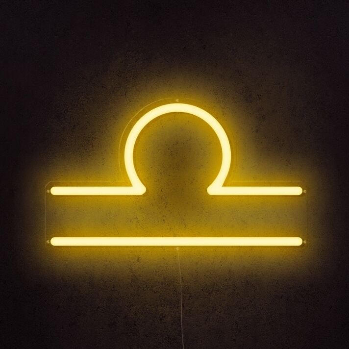 Libra Horoscope Neon Sign for zodiac lovers