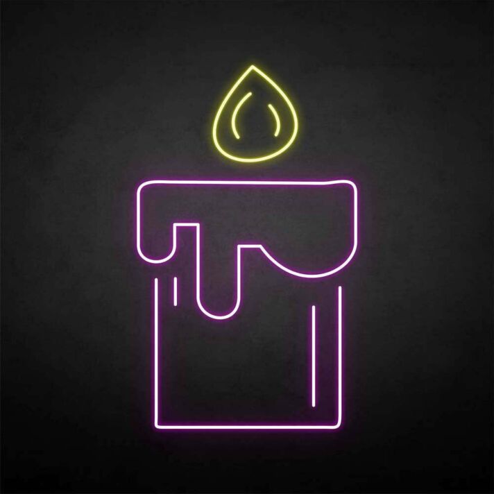 'Candle' neon sign