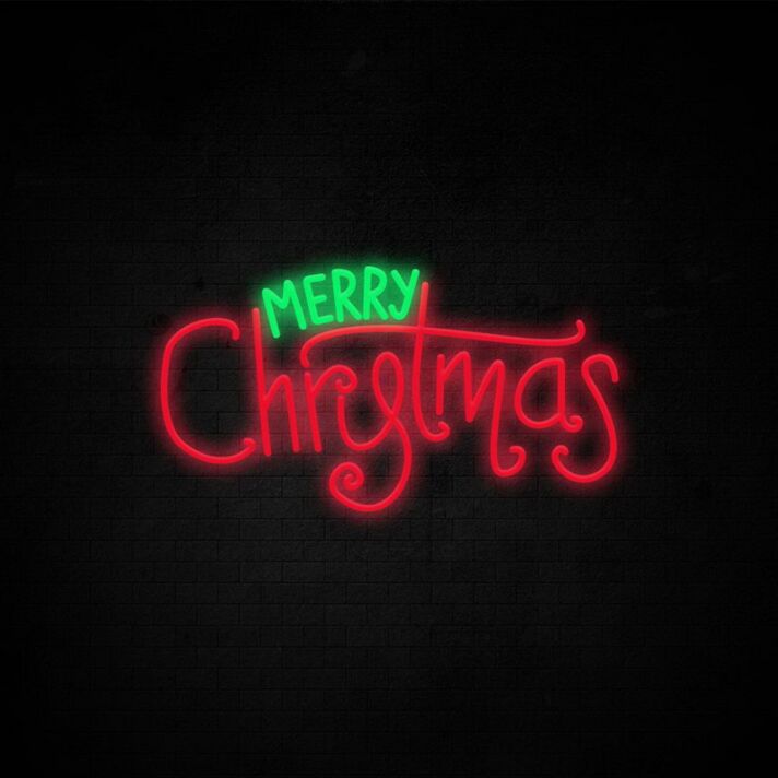 Merry Christmas Neon Sign perfect for festive holiday decorations