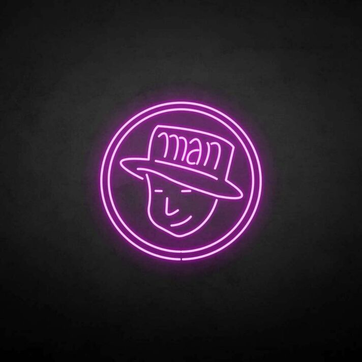 'Man' neon sign