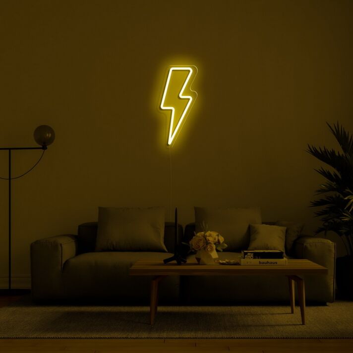 Lightning Strike Neon Sign perfect for energetic decor