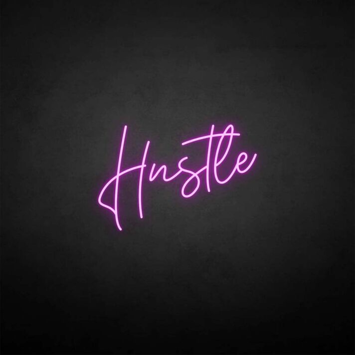 'Hustle4' neon sign