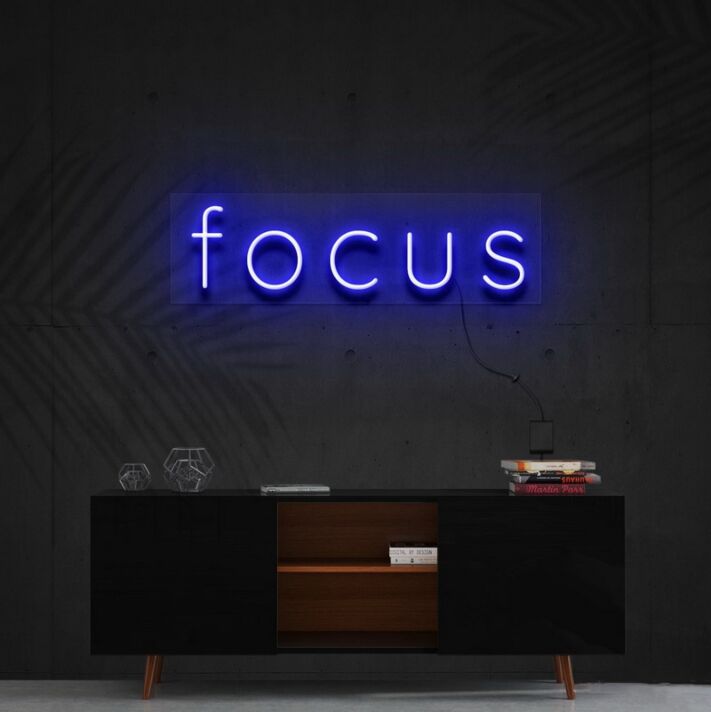 Focus Neon Sign for Productive Spaces