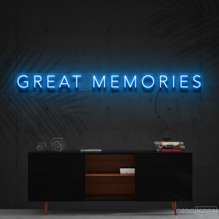 Great Memories Neon Sign for Family Rooms