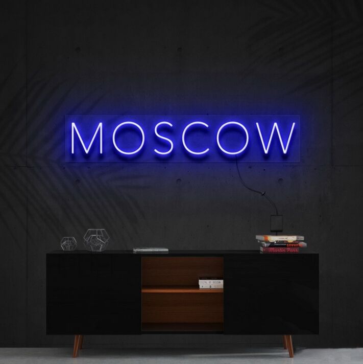 Moscow Neon Sign for Travel Lovers