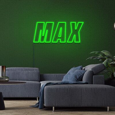 Max Neon Sign for Personalized Decor
