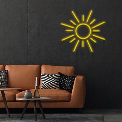 Sun Neon Sign for Nature and Zen Spaces