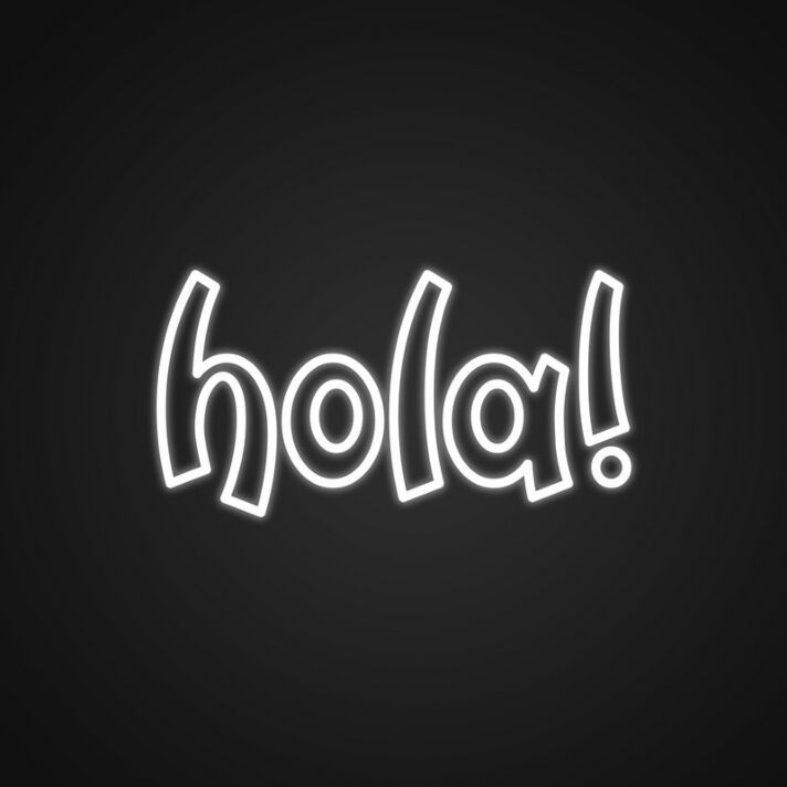 Hola Neon Sign for Welcoming Entrances
