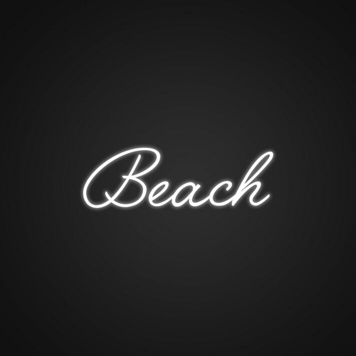 Beach Neon Sign for Coastal and Nature Decor
