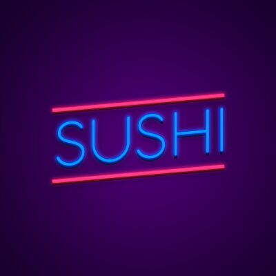 Sushi Neon Sign for Food Lovers and Restaurants
