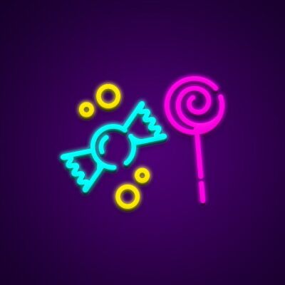 Candy Neon Sign for Playful and Fun Decor