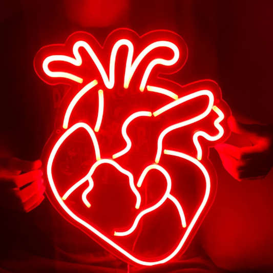 Heart Neon Sign for Romantic Settings
