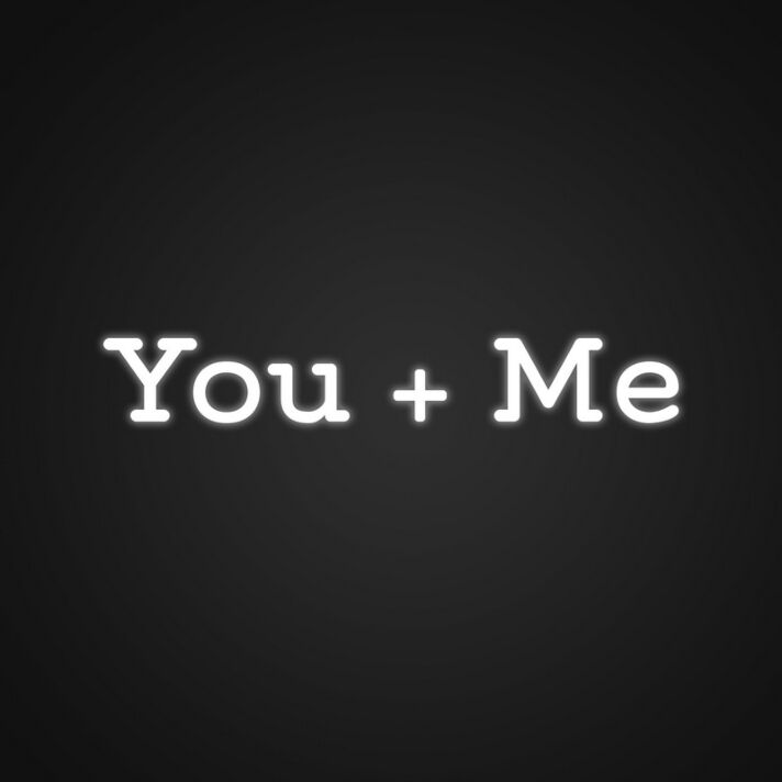 You Me Neon Sign for Romantic Settings