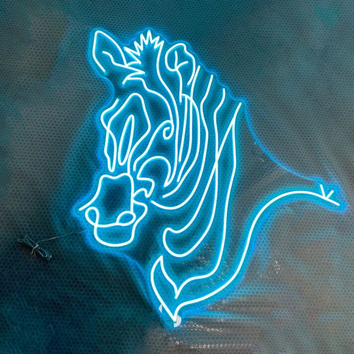 Zebra' neon sign
