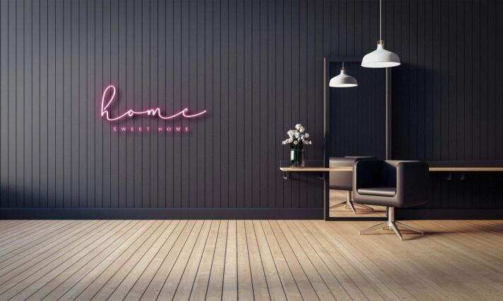 Home Sweet Home Italic Neon Sign