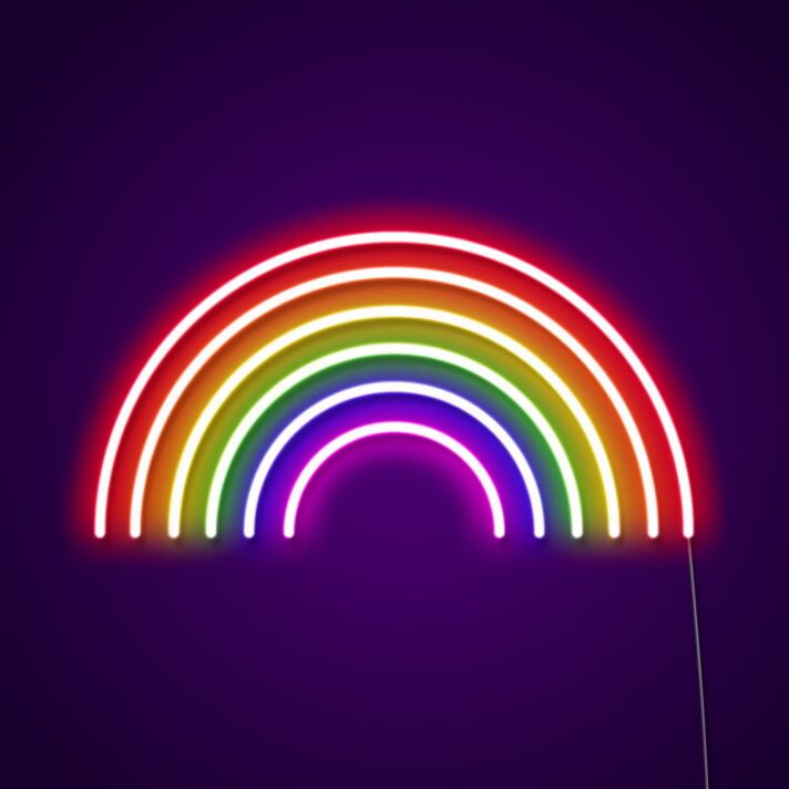 Rainbow Sign Neon Sign for Colorful Decor