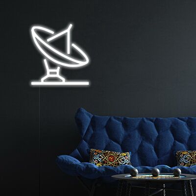 Satellite Neon Sign Illuminate your space with this satellite design