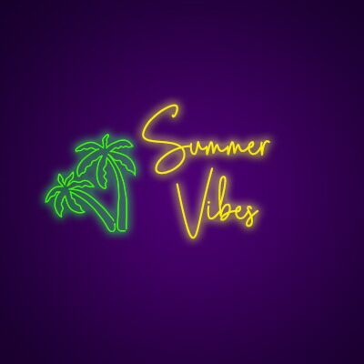 Summer Vibes Neon Sign Bring the summer spirit indoors