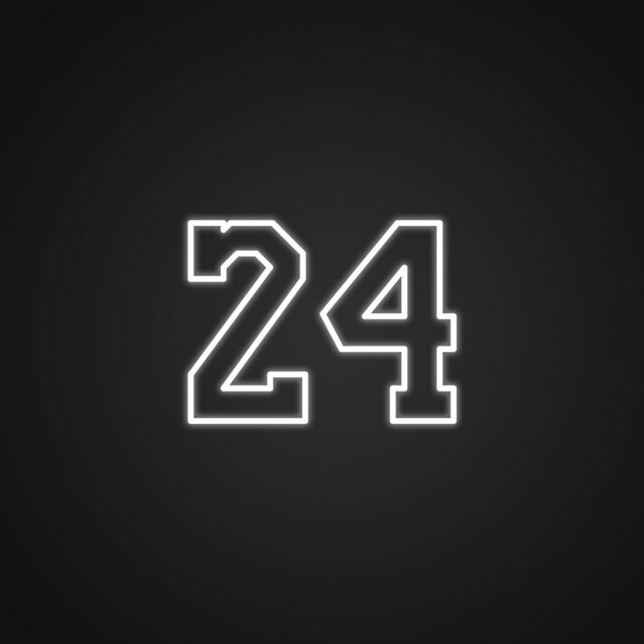 24 Neon Sign Ideal for sports-themed rooms