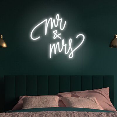 Mr Mrs Neon Sign Celebrate weddings and anniversaries