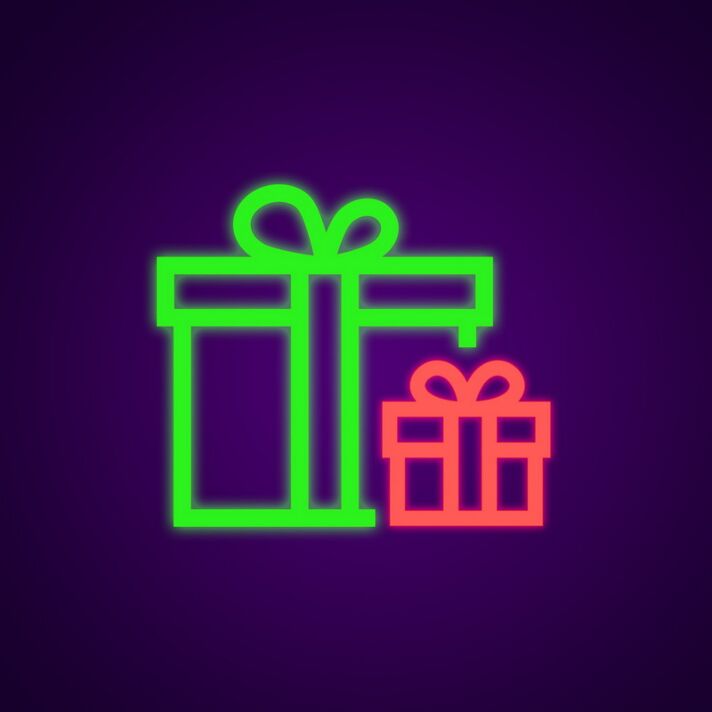 Christmas Gift Neon Sign Perfect for holiday decorations