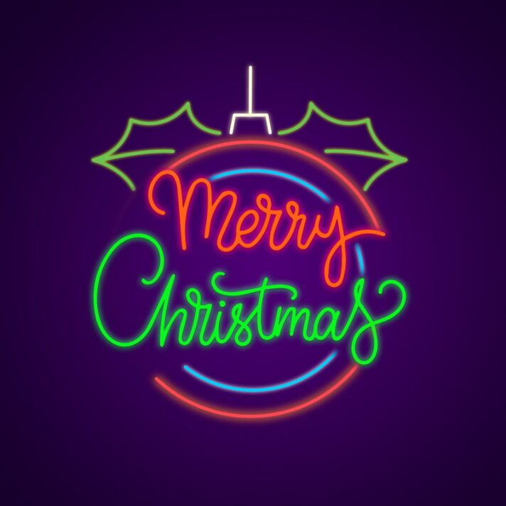 Merry Christmas Neon Sign Celebrate the festive season