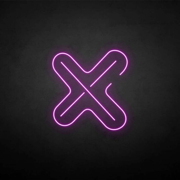 'Cross' neon sign