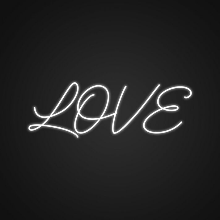 Cute Love Custom Neon Sign v2 Perfect for romantic settings